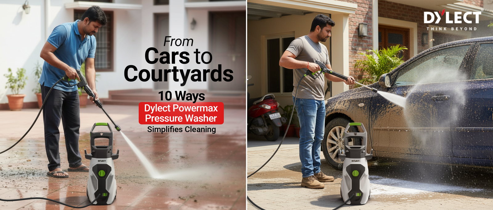 From Cars to Courtyards: 10 Ways Dylect Powermax Pressure Washer Simplifies Cleaning