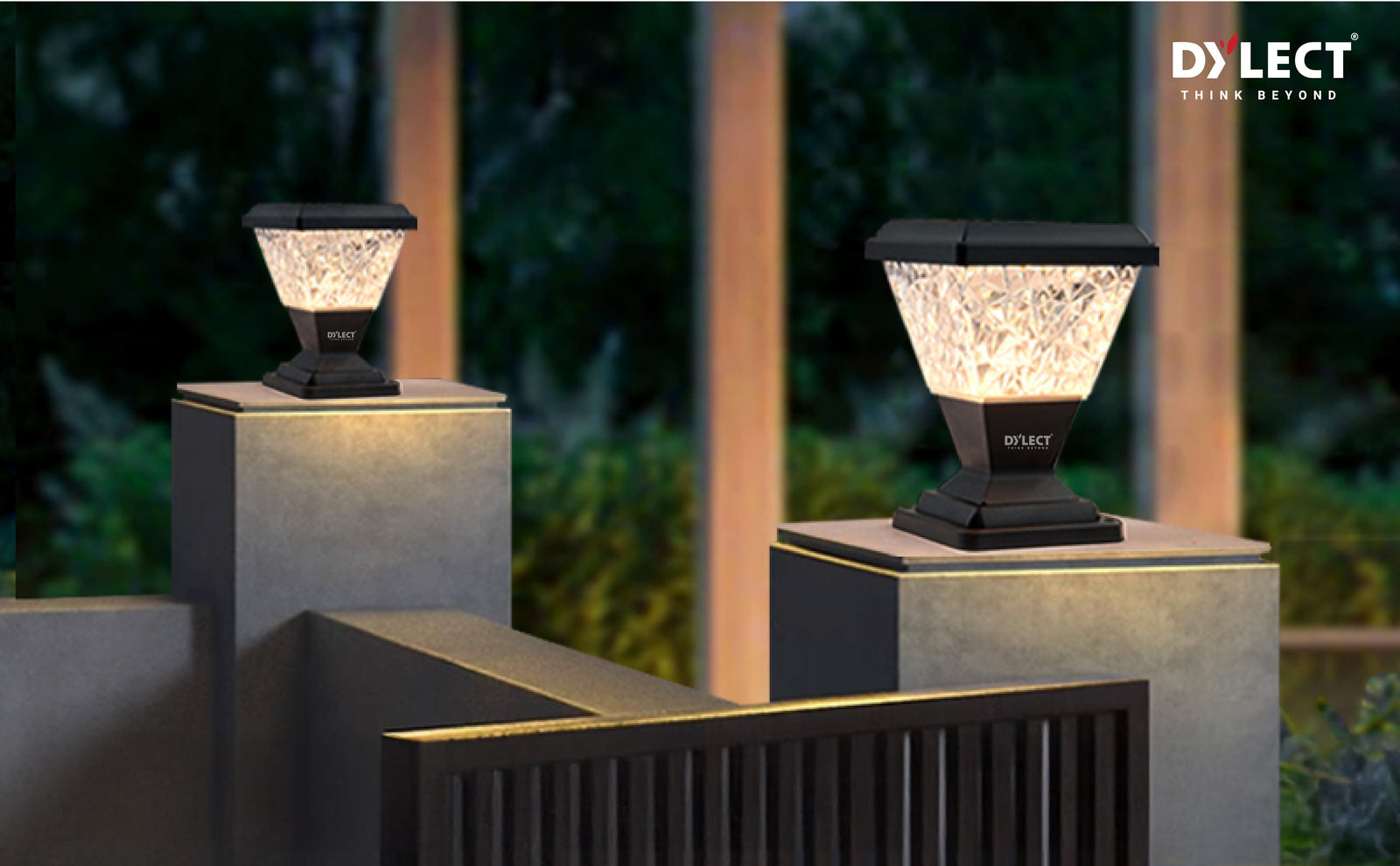 Solar pillar lights outdoor​