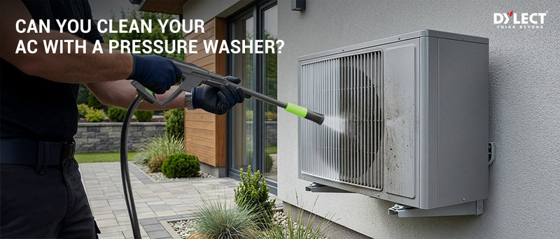 AC Cleaning with Pressure Washer
