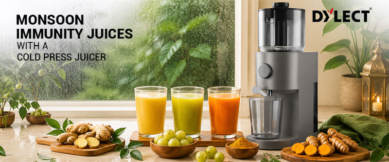 Monsoon Immunity Juices with a Cold Press Juicer