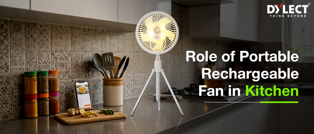 Role of Portable Rechargeable Fan in Kitchen Use