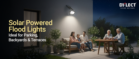 Solar Powered Flood Lights: Ideal for Parking, Backyards & Terraces