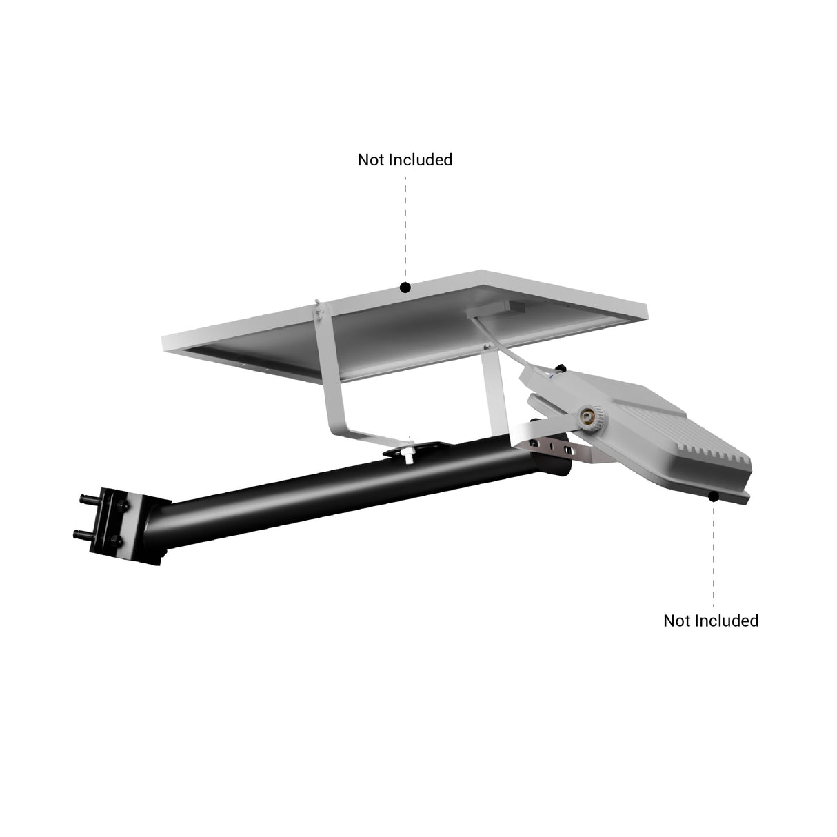 Dylect Solar Flood Light Mounting Arm/Bracket - (Light & Panel NOT Included)