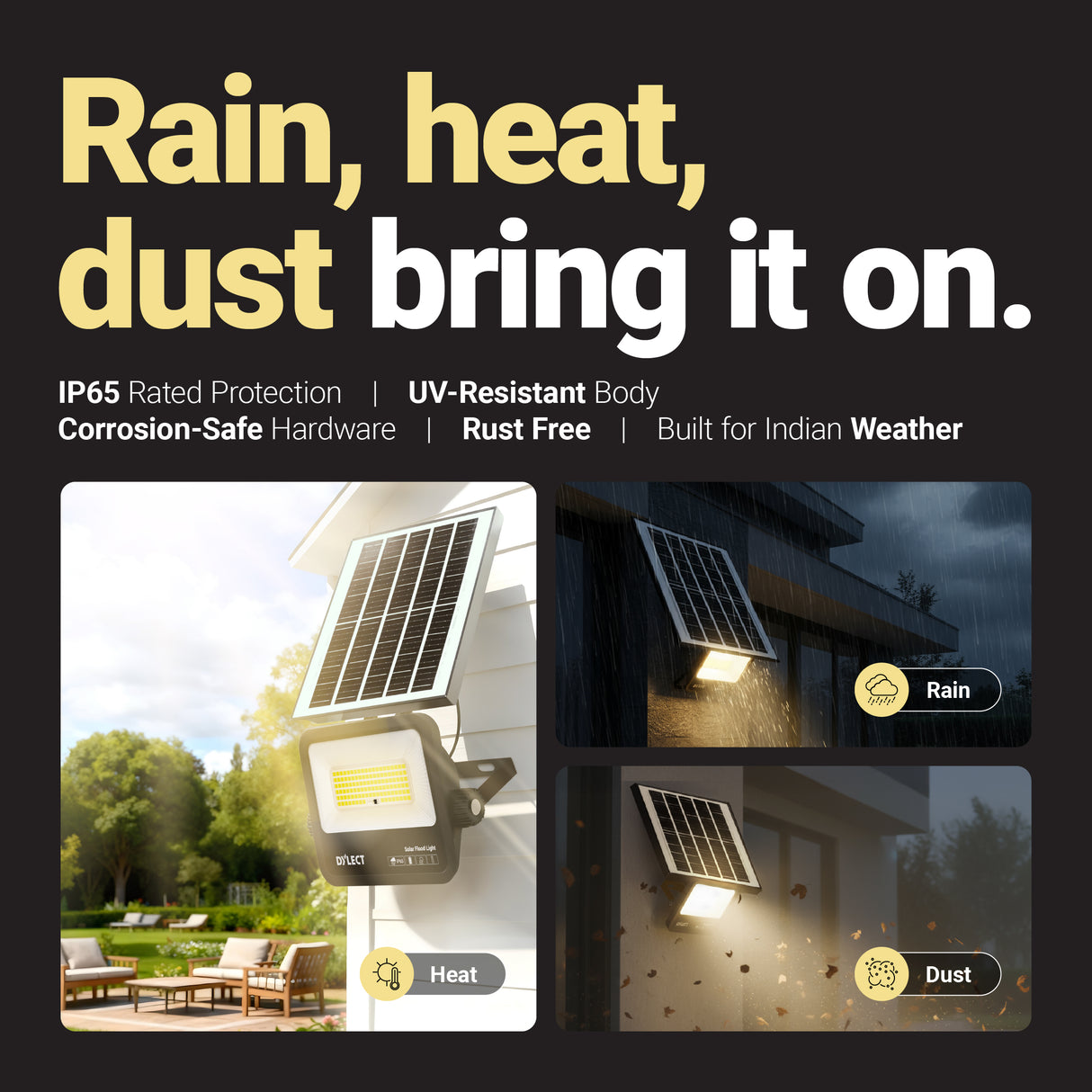 Dylect Eco Solar 200W Flood Light