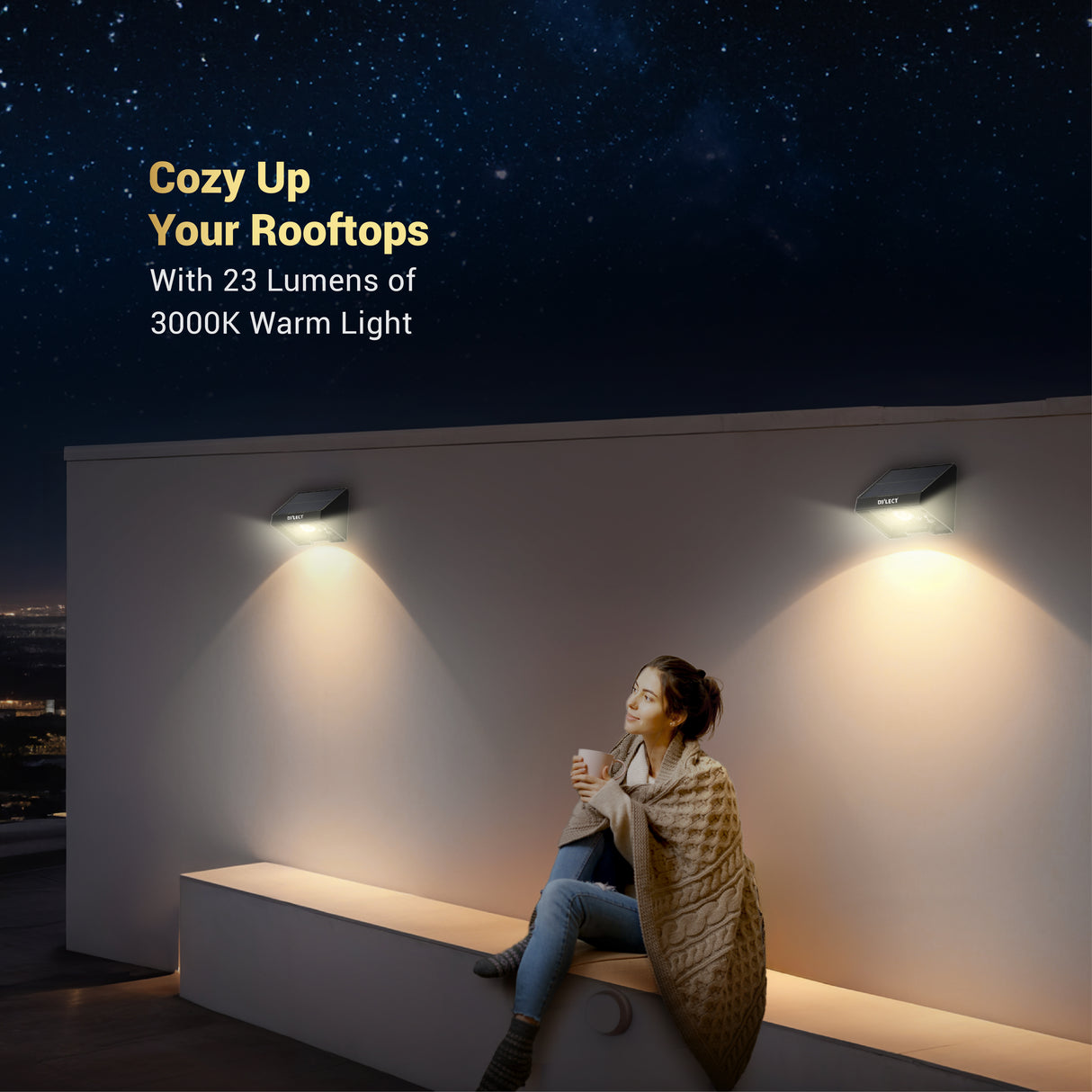 Dylect LUXE Solar Fence Downlight (1 LED)