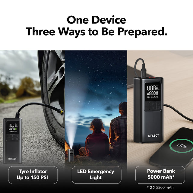 Dylect AIR Dash Tyre Inflator | 5000 mAh
