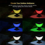 Dylect Luxe Solar Pillar Lamp - Pyramid Shape (Small)