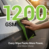 Dylect 1200 GSM Premium Microfiber Car Drying Towel