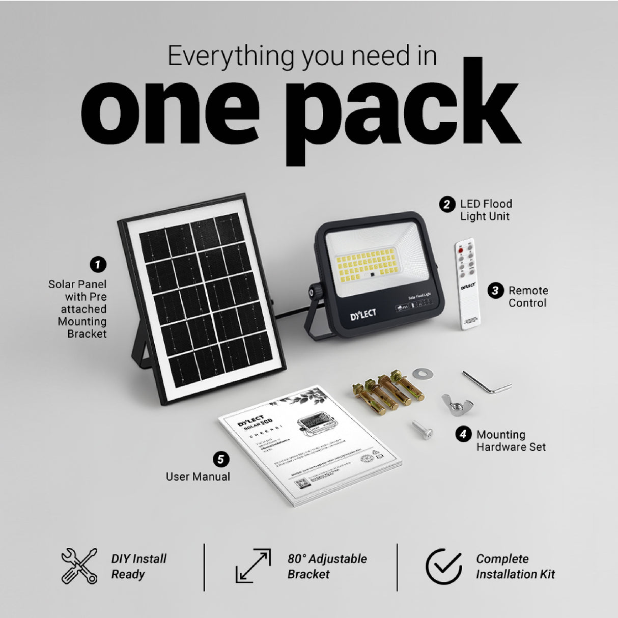 Dylect Solar Flood Light Outdoor 40W