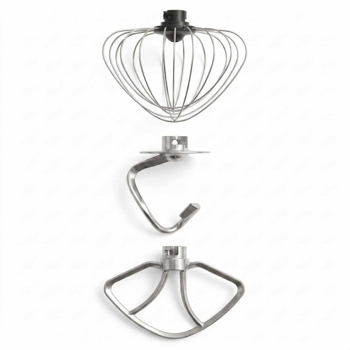 Dylect  BetterMix Hooks - Pack of 3 (Dough Hook + Balloon Whisk + Flat beater)