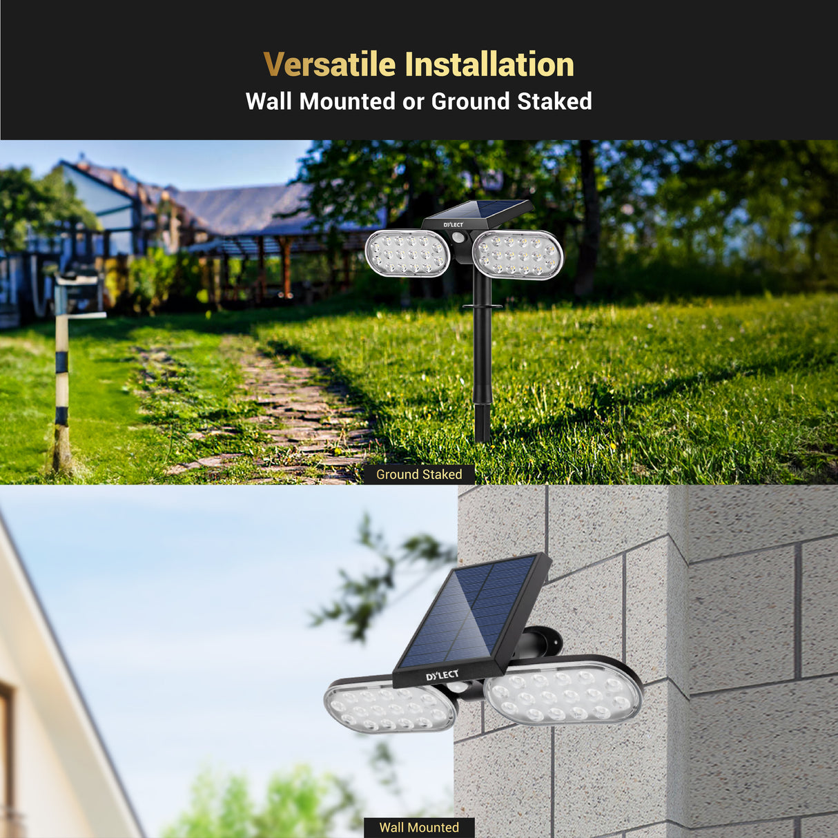 Dylect LUXE Solar Dual Head Security Light