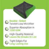 Dylect 1200 GSM Premium Microfiber Car Drying Towel