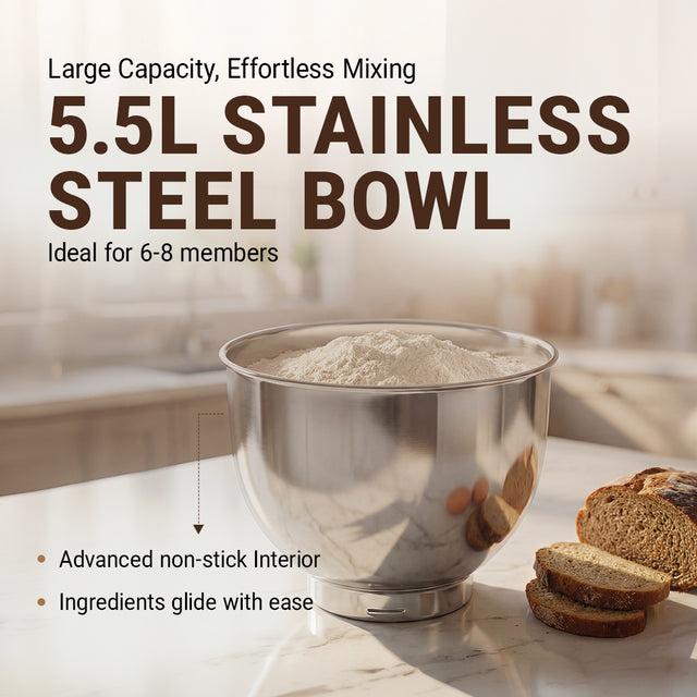 Dylect ArtiMix Stand Mixer | 1900W Motor with Fermentation Function