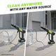 Dylect AirWash Go portable pressure washer compatible with bucket water and direct water supply connections