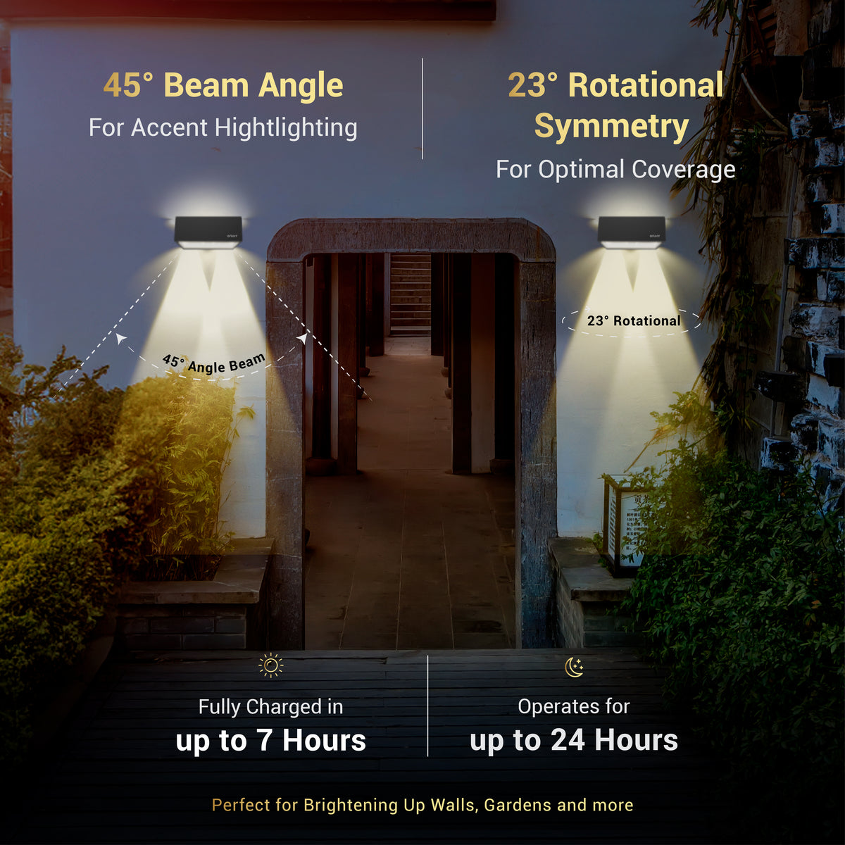 Dylect Solar LUXE 1400L UpDown Wall Light