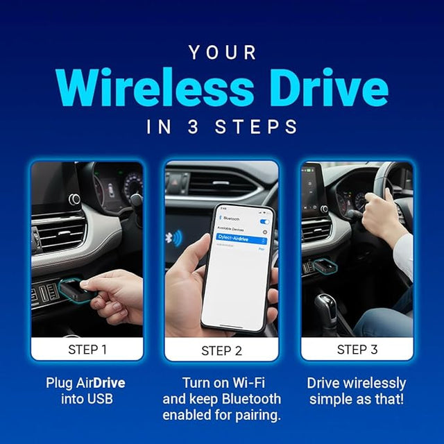 Dylect AirDrive Wireless CarPlay & Android Auto Adapter