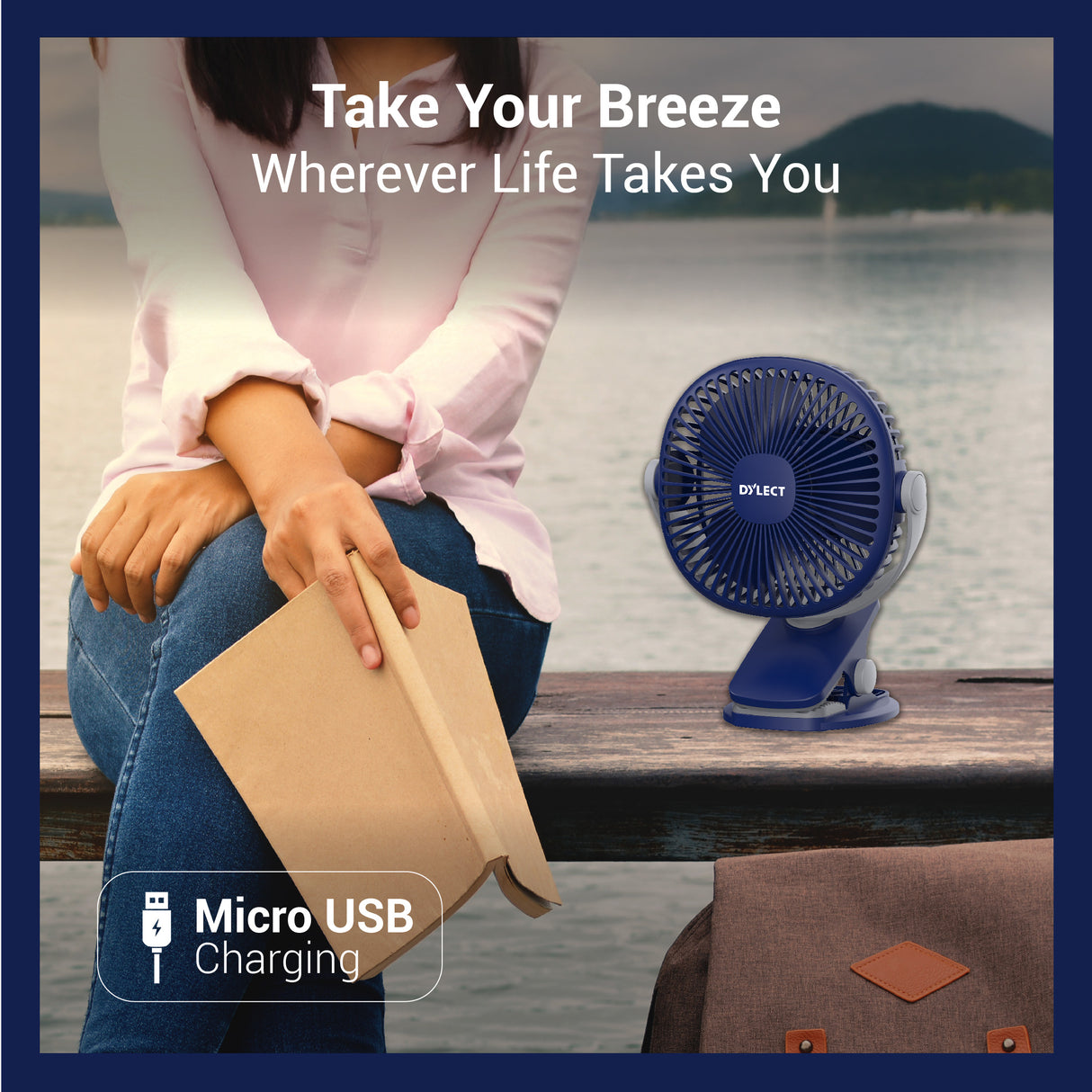 Dylect Briza Clipmate fan — Imperial Blue