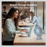 Dylect Briza Clipmate fan — Steel grey