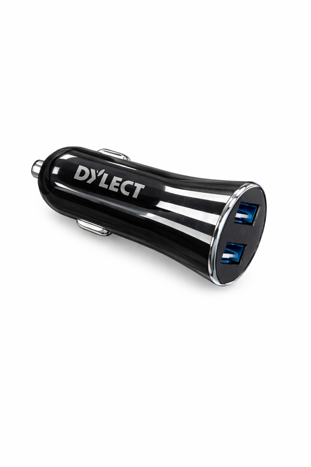 Dylect Car Charger for Dash Cam with 2 x USB Ports (Pack of 1)