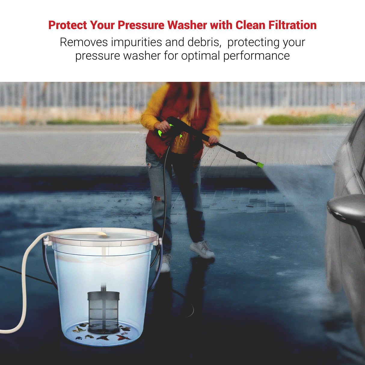 DYLECT High Pressure Washer 3M INLET HOSE WITH FILTER