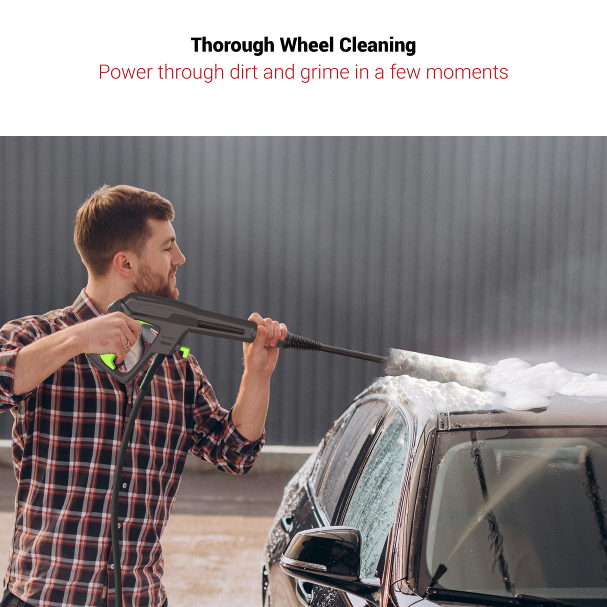 DYLECT High Pressure Washer Wheel Brush Kit