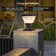 Dylect Luxe Solar Pillar Lamp - Pyramid Shape (Small)