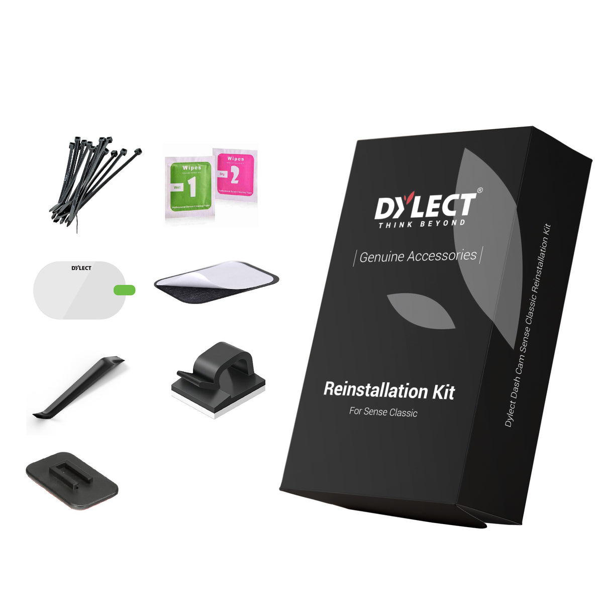 Reinstallation Kit for Single Channel Dash Cam